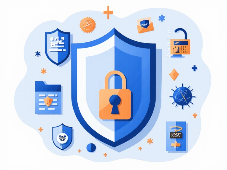 Ilustración de seguridad de datos y privacidad en línea